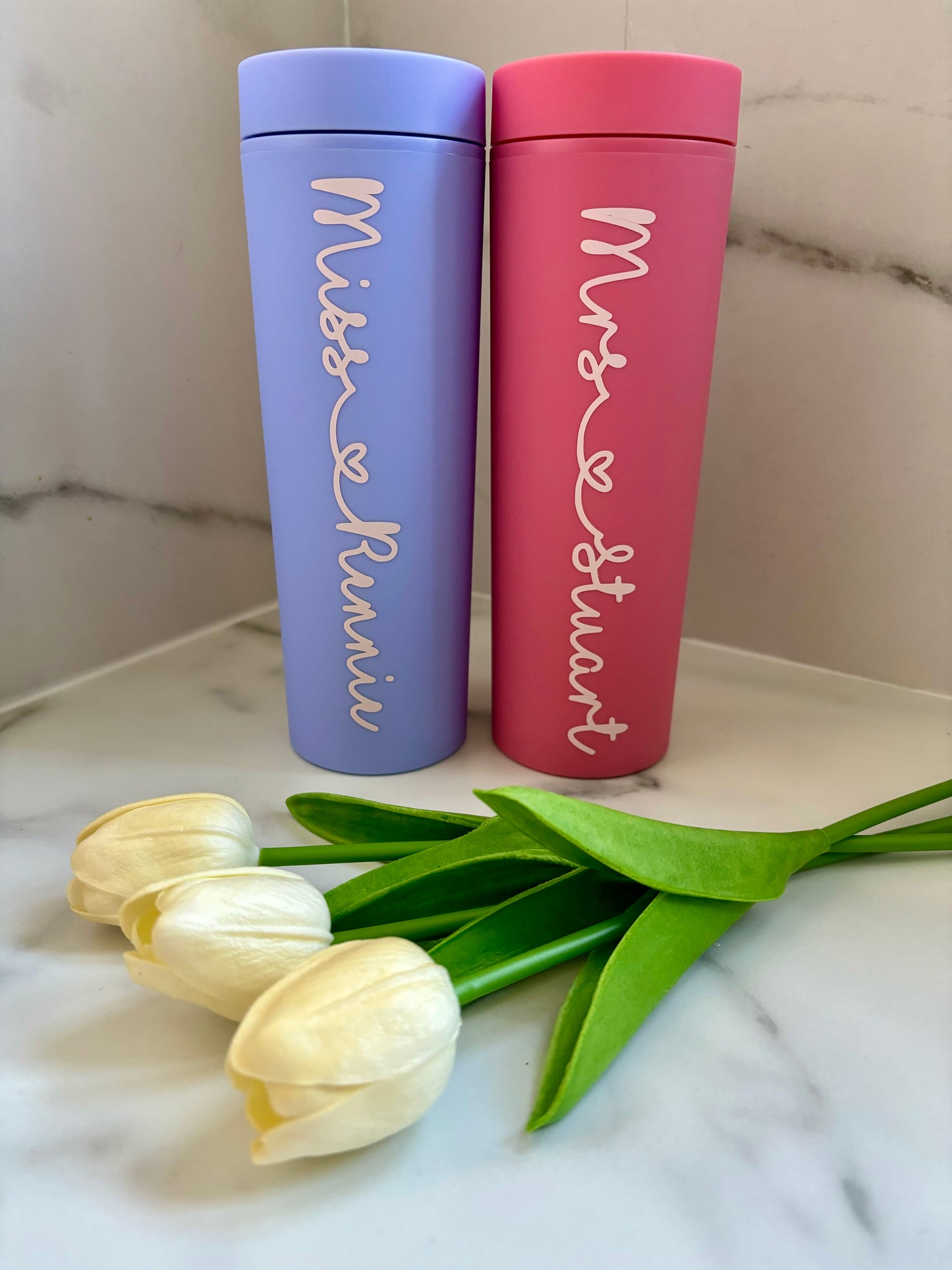 Insulated Tumbler Bottle with Straw (Various Colours)