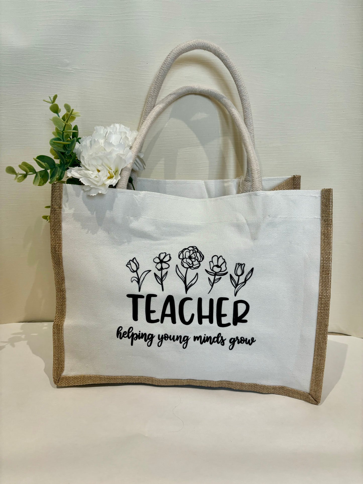 White Jute Bag (Medium)