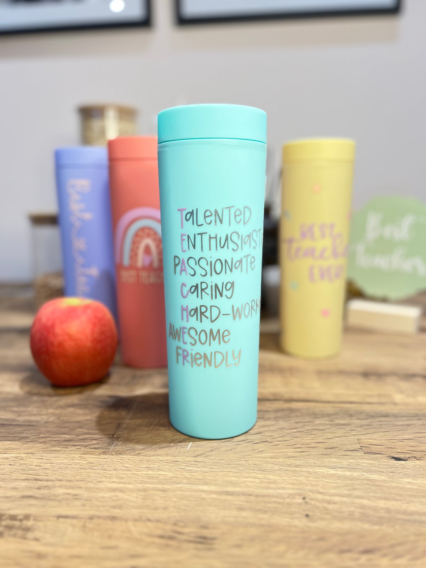 Insulated Tumbler Bottle with Straw (Various Designs - Teacher Range)