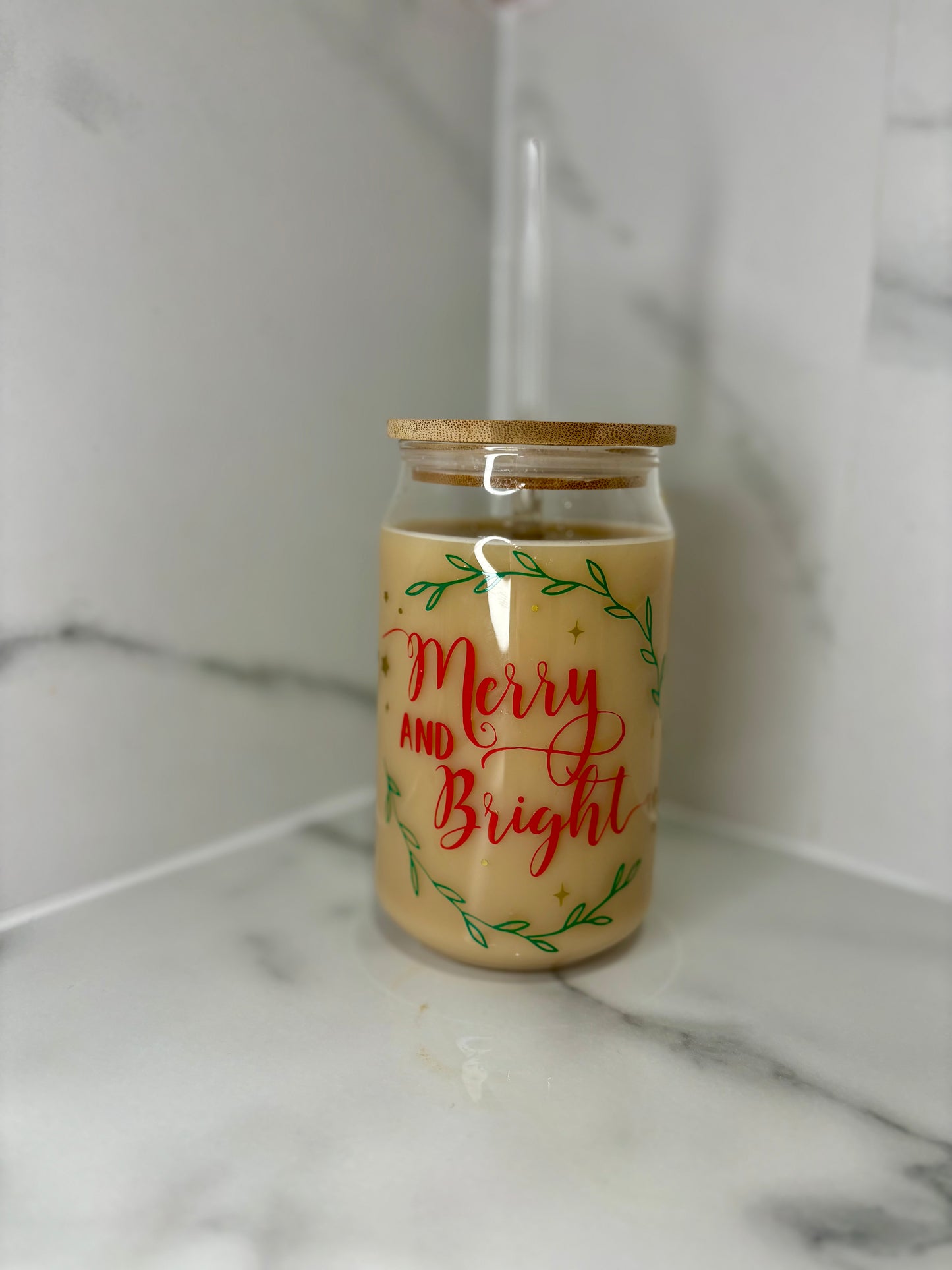 Glass with Bamboo Lid