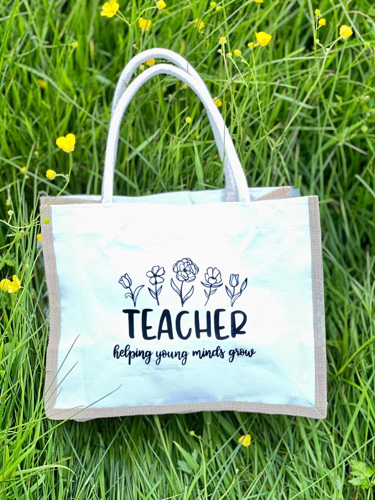 White Jute Bag (Large)